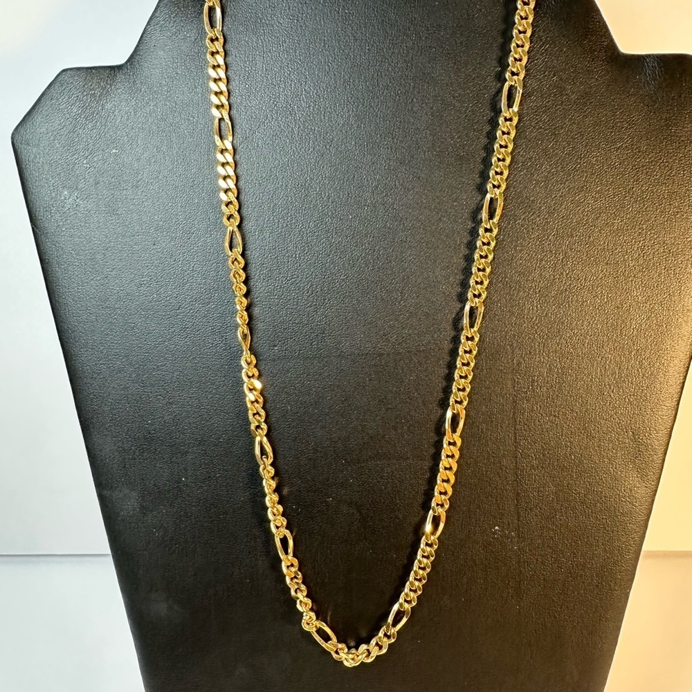 Monet Vtg Gold Tone Figaro Chain 20”Necklace